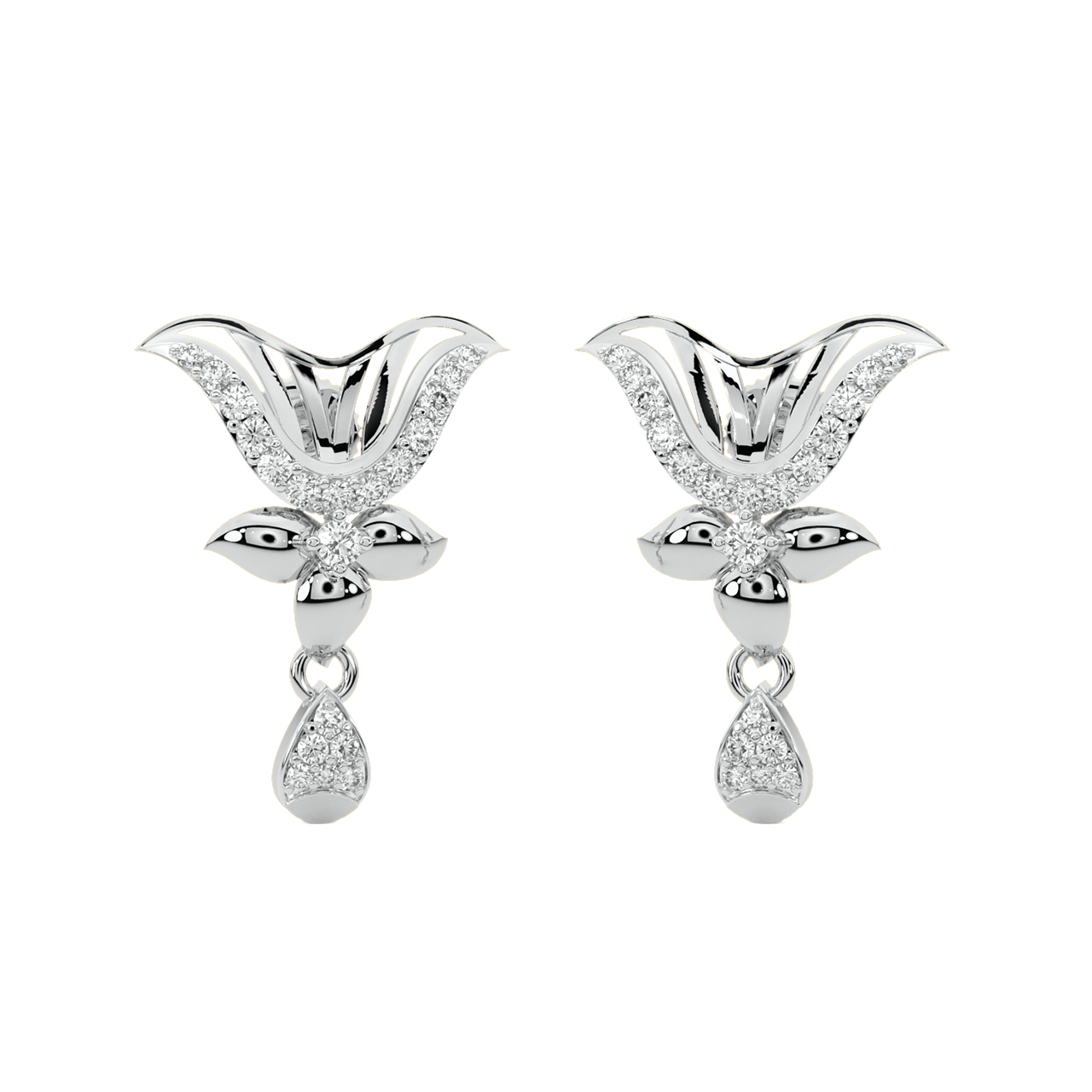 Koren Round Diamond Stud Earrings